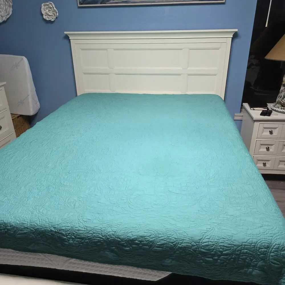 American Pacific teal quilted